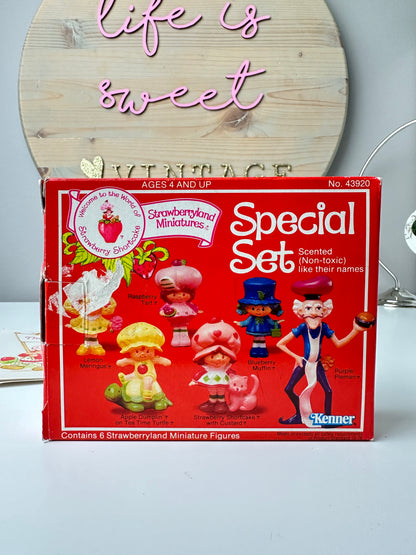 1982 Kenner Strawberry Shortcake Special Miniature Set MIB