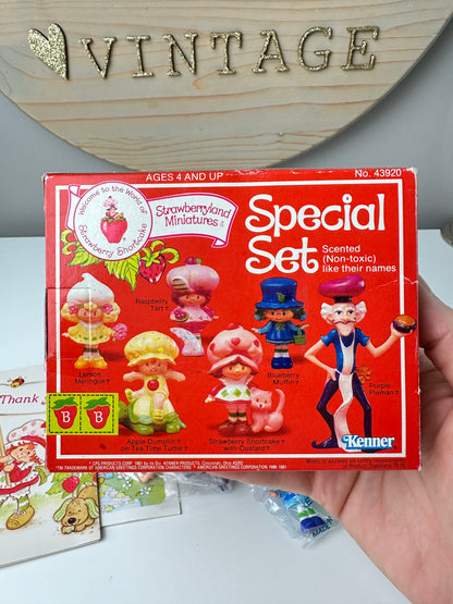 1982 Kenner Strawberry Shortcake Special Miniature Set MIB