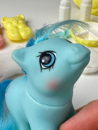 1980s Hasbro My Little Pony Newborn Twins Doodles & Noodles Complete