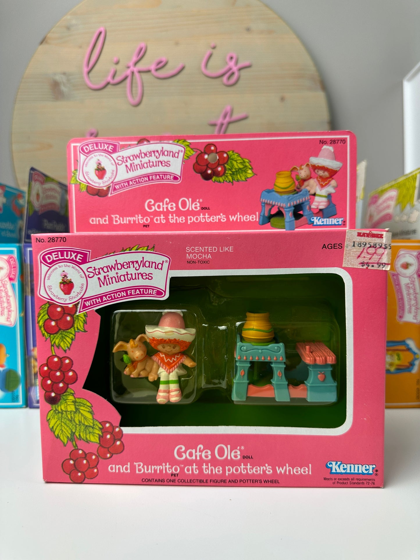 1984 Strawberry Shortcake Cafe Ole & Burrito at the Potter's Wheel Deluxe Miniature NRFB - Factory Sealed Box