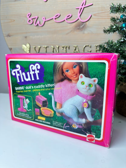 1982 Mattel Barbie Fluff Kitten Cat in Box NRFB (Factory Sealed)