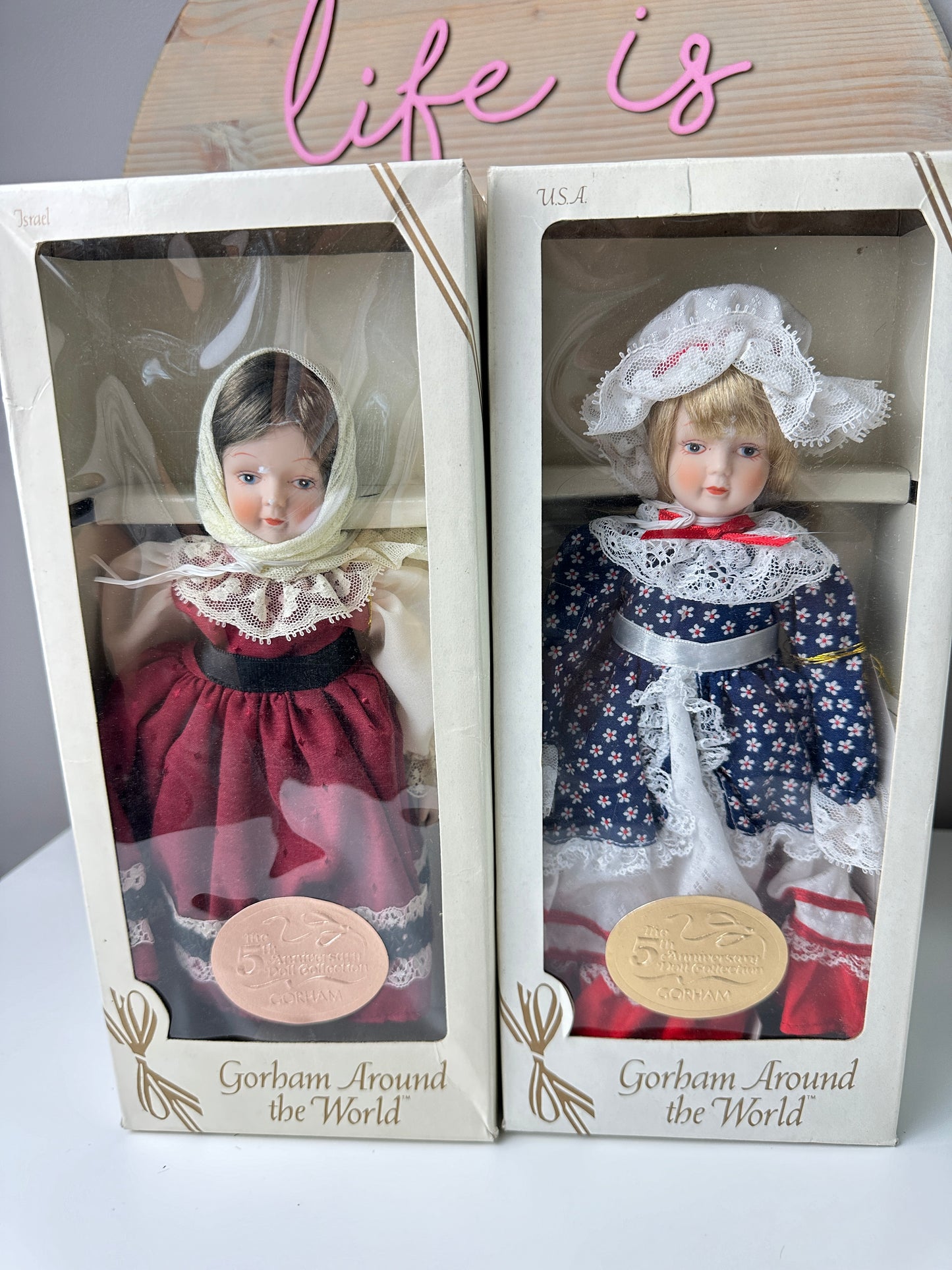 1985 Gorham Around The World Dolls MIB Original Box [Sold Separately]