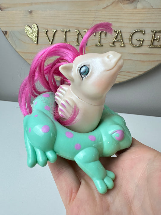 1986 Hasbro My Little Pony G1 Pretty & Pearly Baby Sea Pony Ripple with Float