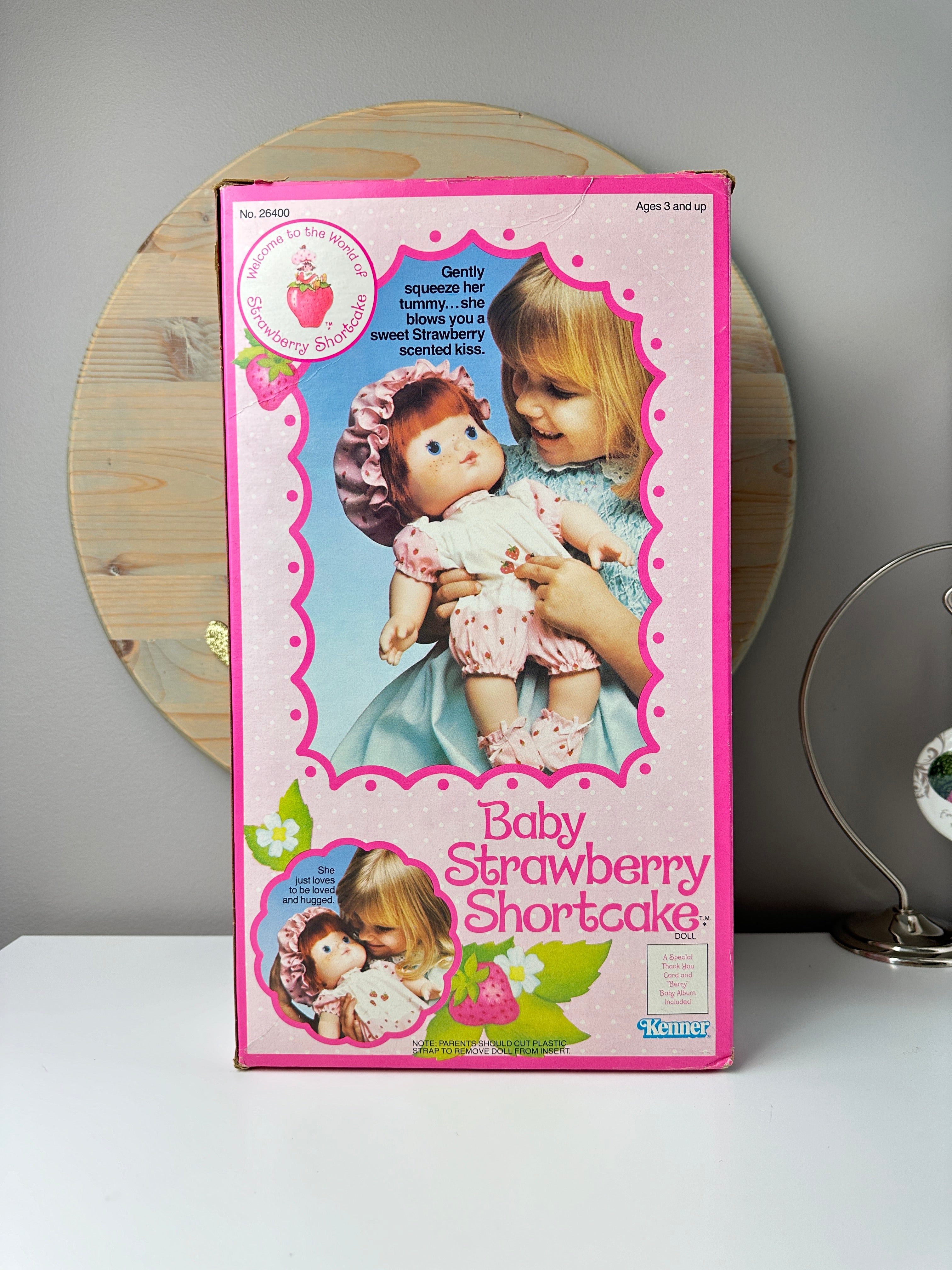 1982 Kenner Strawberry Shortcake Blow Kiss Baby Doll MIB