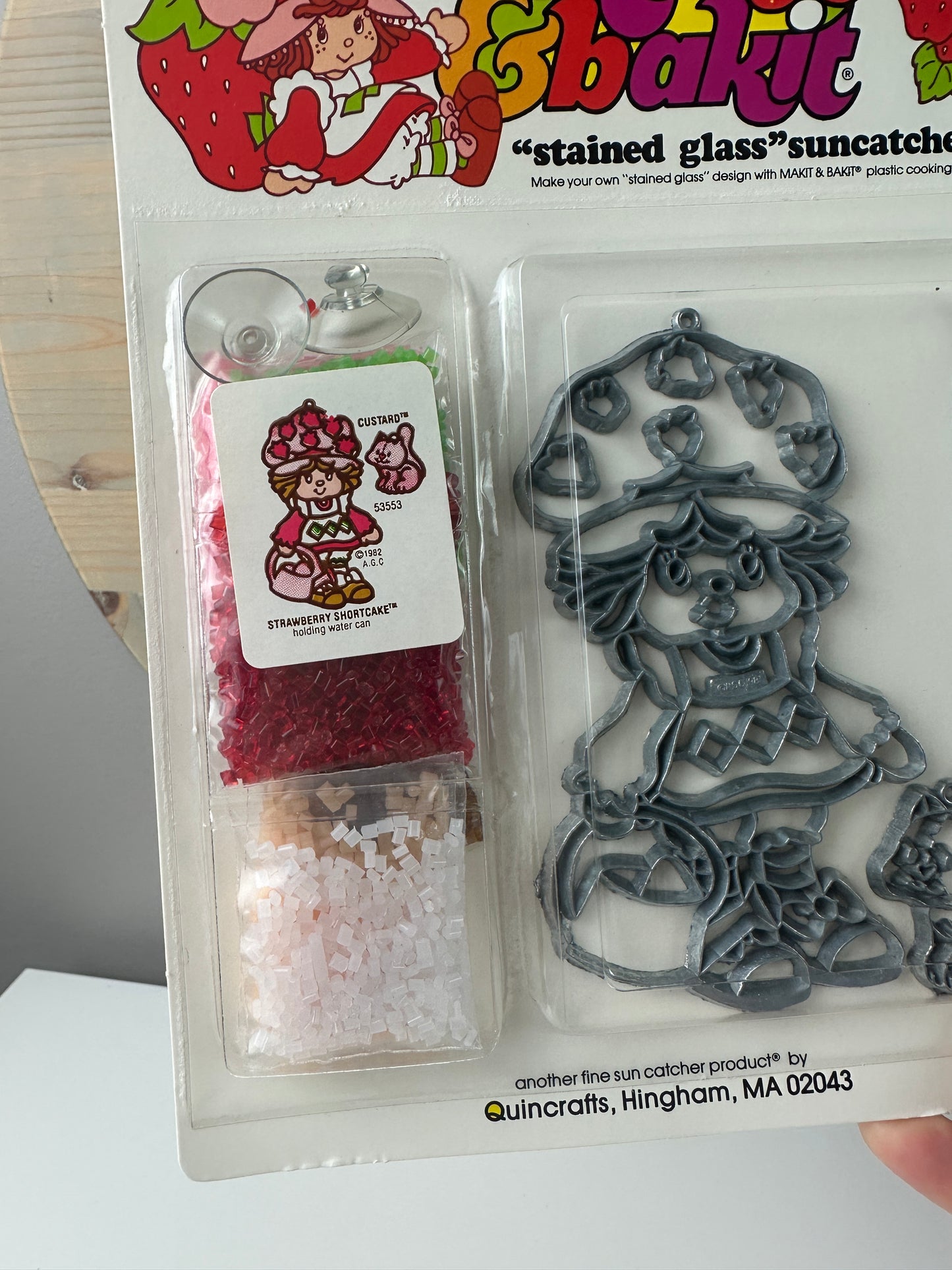 1980s Strawberry Shortcake Makit Bakit Stained Glass Suncatchers Set MOC