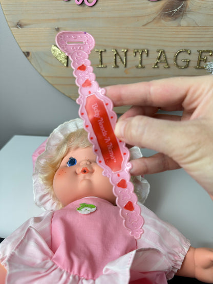 1984 Kenner Strawberry Shortcake Baby Needs A Name Blow Kiss Doll