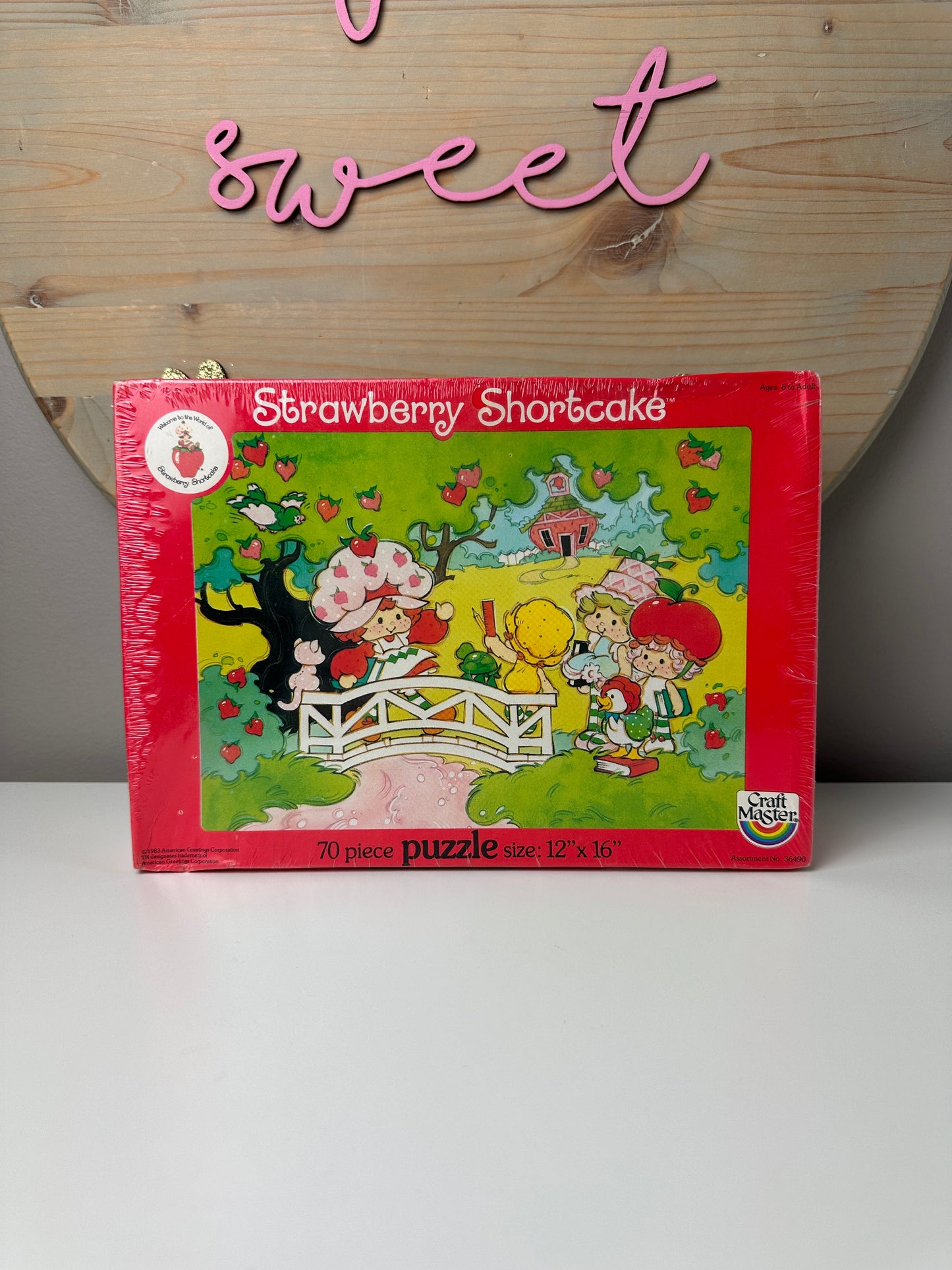 1980s Craftmaster Strawberry Shortcake Boxed Puzzle (Sealed)