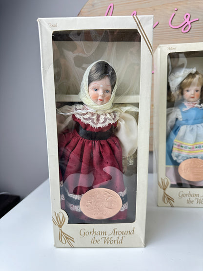 1985 Gorham Around The World Dolls MIB Original Box [Sold Separately]