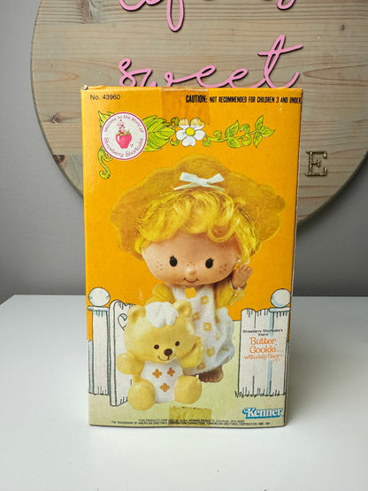 1982 Kenner Strawberry Shortcake Butter Cookie with Jelly Bear Doll NRFB Factory Sealed