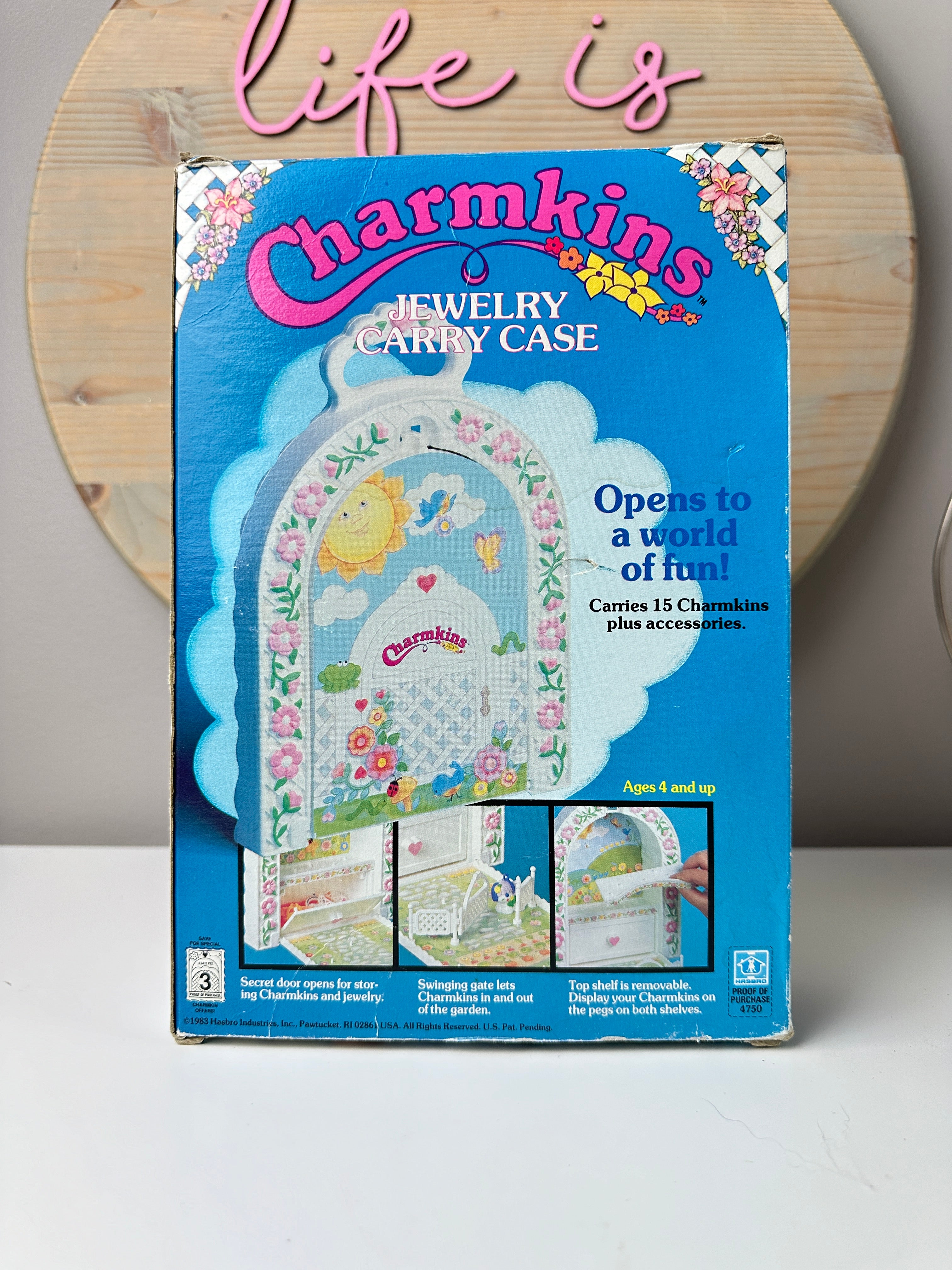 Vintage Charmkins Jewelry Carry Case Garden Playset Bundle deals Lot 1983 Retro Hasbro