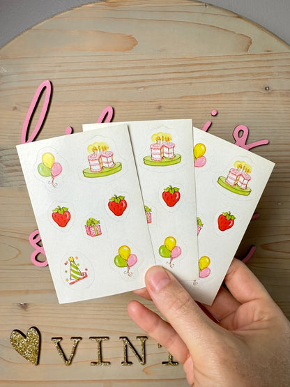 1980s Strawberry Shortcake Berry Special Friends Mail-In Offer Stickers (Lot of 3)