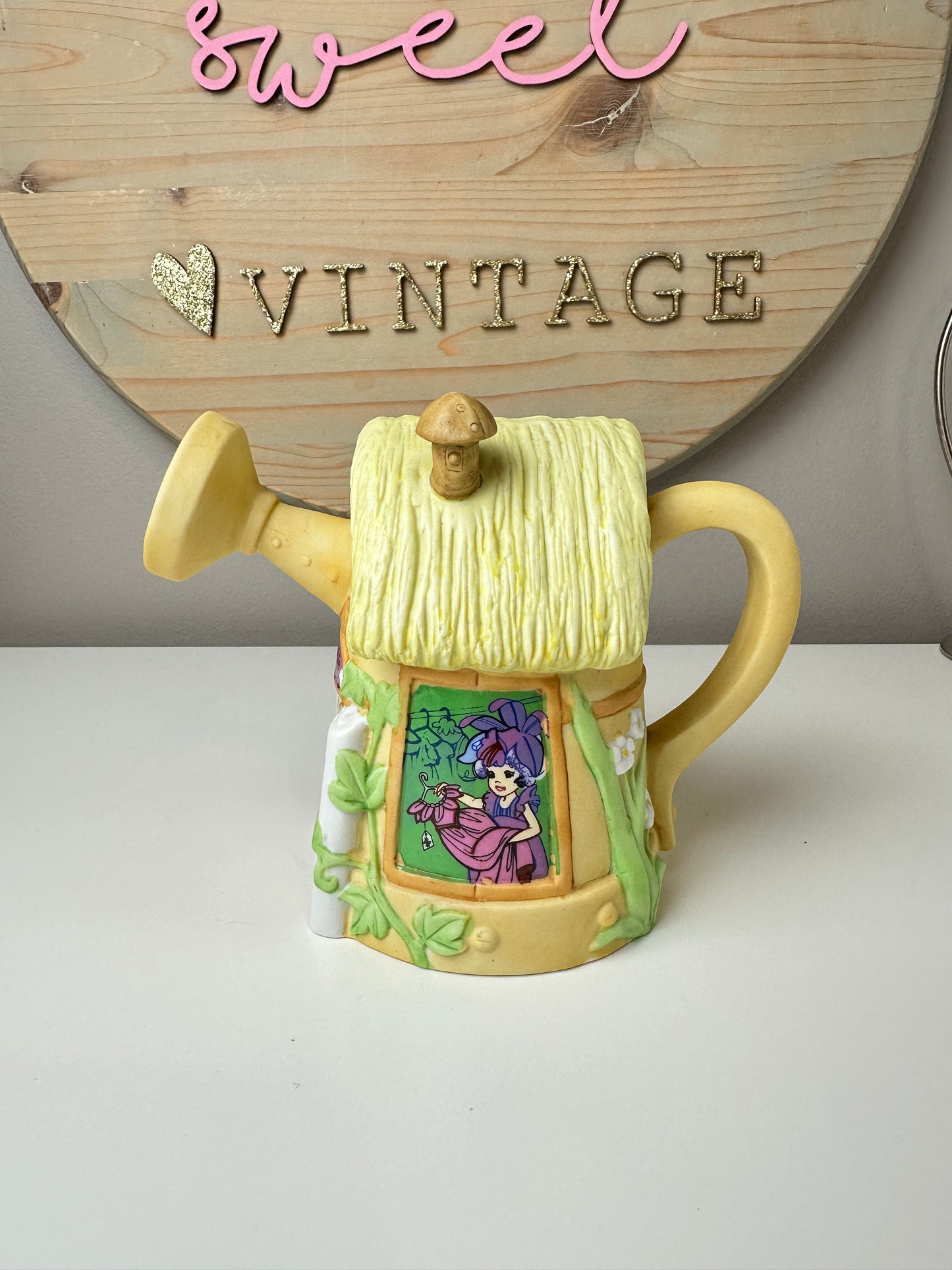 1980s Rose Petal Place Daffodil's Boutique Porcelain Bank