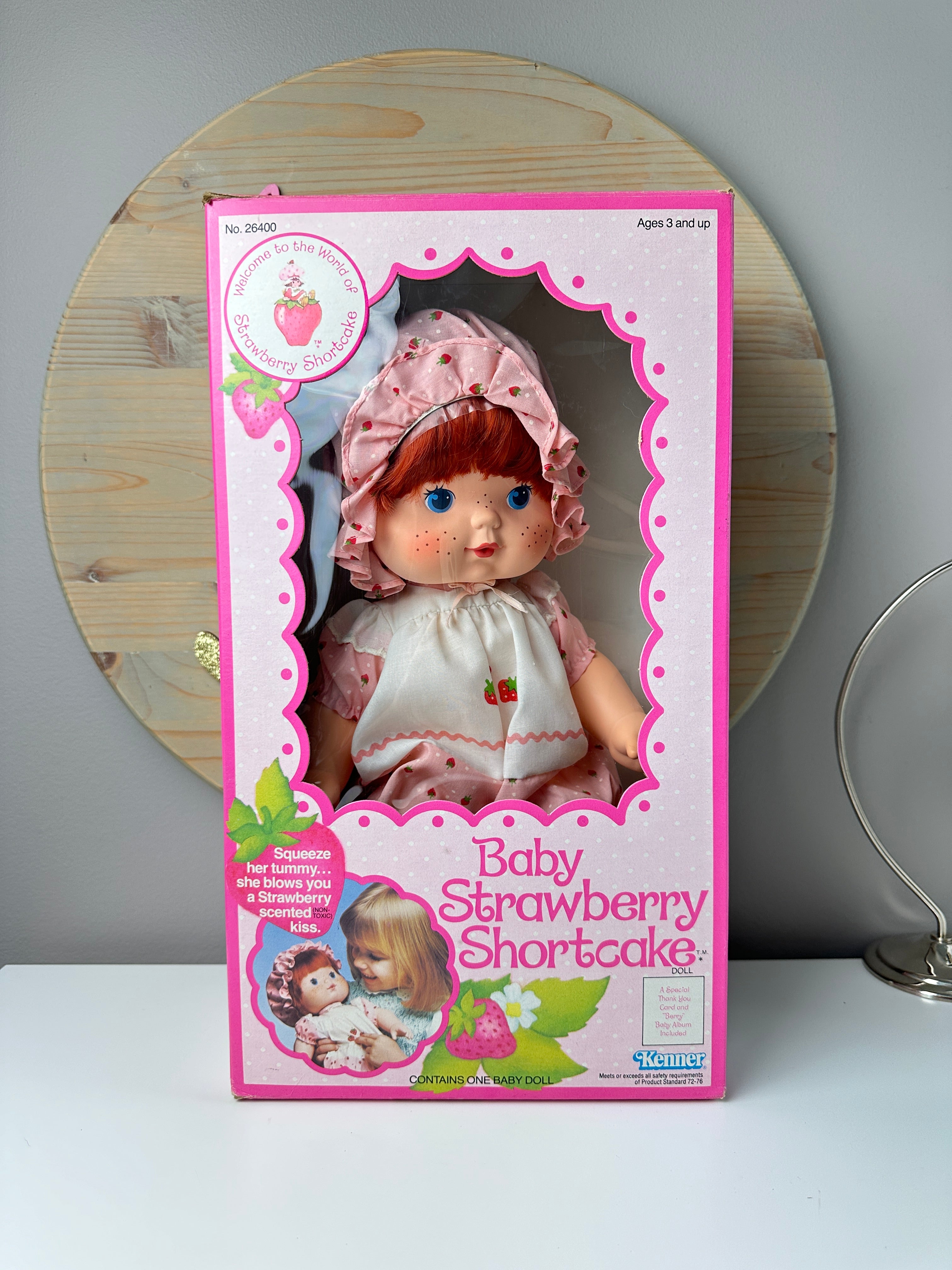 1982 Kenner Strawberry Shortcake Blow Kiss Baby Doll MIB