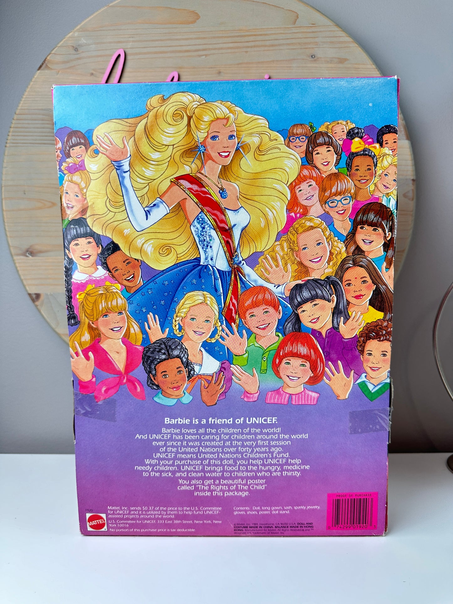 1989 Mattel Special Edition Unicef Barbie MIB