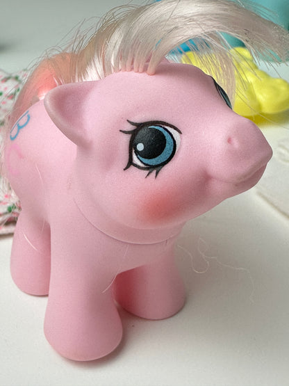 1980s Hasbro My Little Pony Newborn Twins Doodles & Noodles Complete