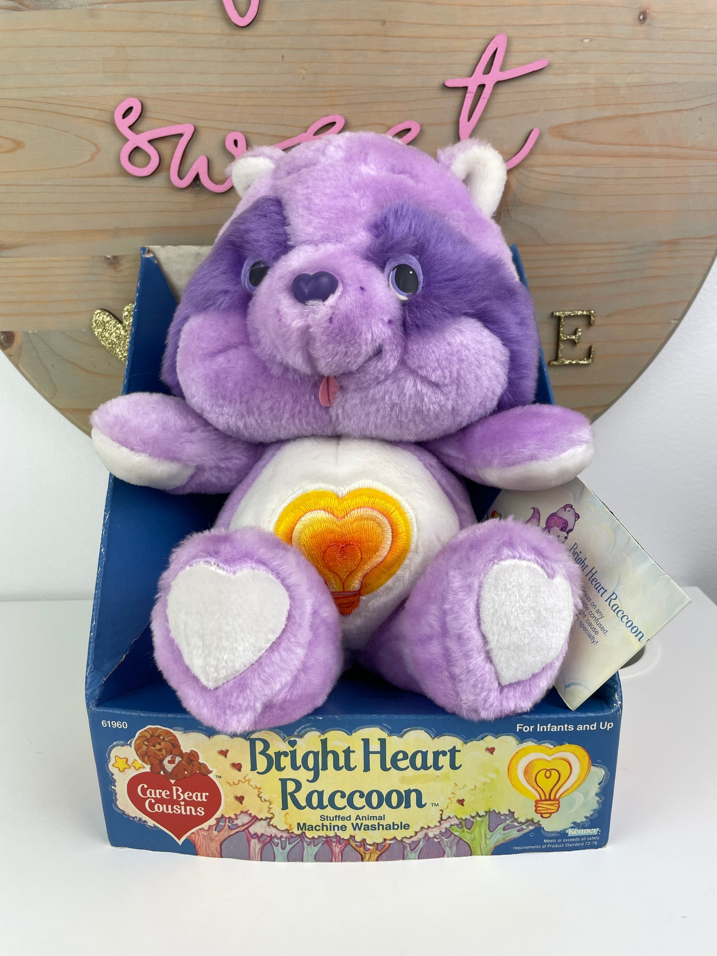 1984 American Greetings Kenner Care Bear Cousins Brightheart Raccoon NRFB